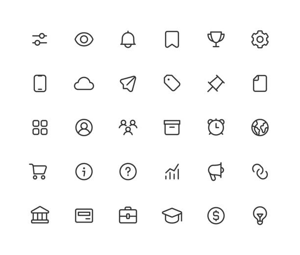 Part 3 of 4. User Interface Line Icons. Editable Stroke. Part 3 of 4. User Interface Line Icons. Editable Stroke. eye icons editable stock illustrations