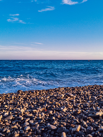 Beach on the cote d'azur in Nice