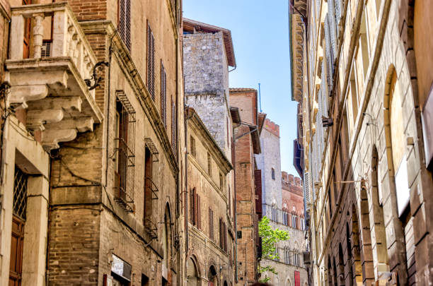 istock Building facades and architectural features in Siena Italy 1419941870