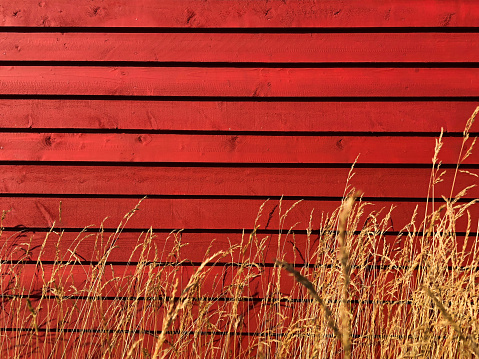 Close up view of a house wooden wall in Newfoundland