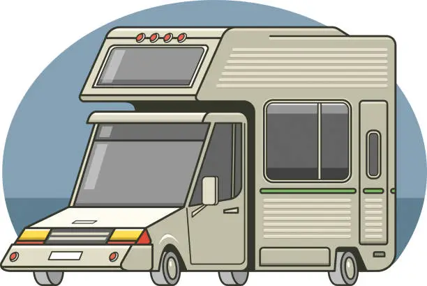 Vector illustration of MOTOR HOME