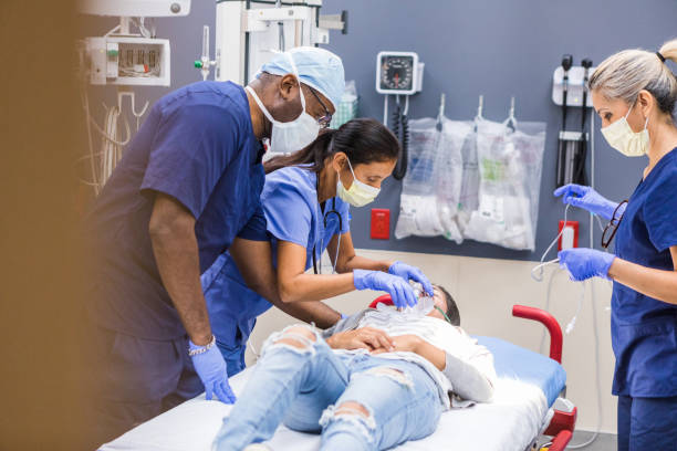 istock Diverse emergency room team works on female patient 1419962979
