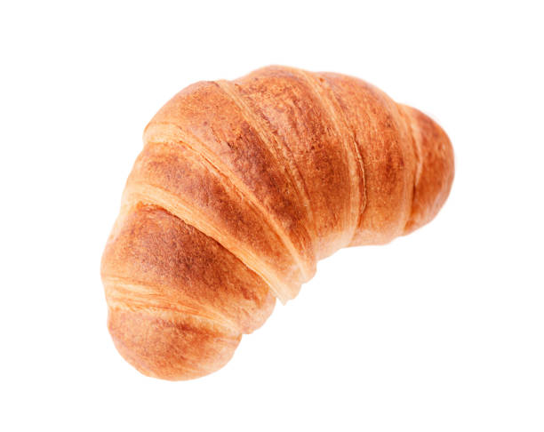 istock One french croissant isolated on white background 1419970180