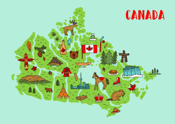 피툴란드라 5+5 (1200-850 1000-1000) - canadian culture illustrations stock illustrations