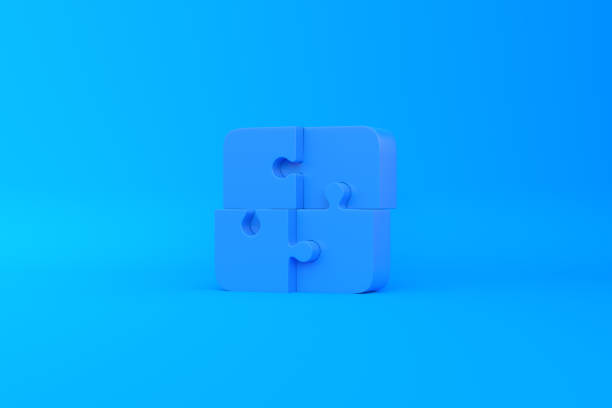 istock United four puzzles on a blue background 1419981518