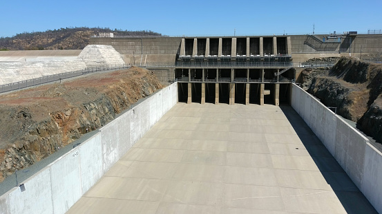 Lake Oroville Dam And Spillway after repairs were completed.
