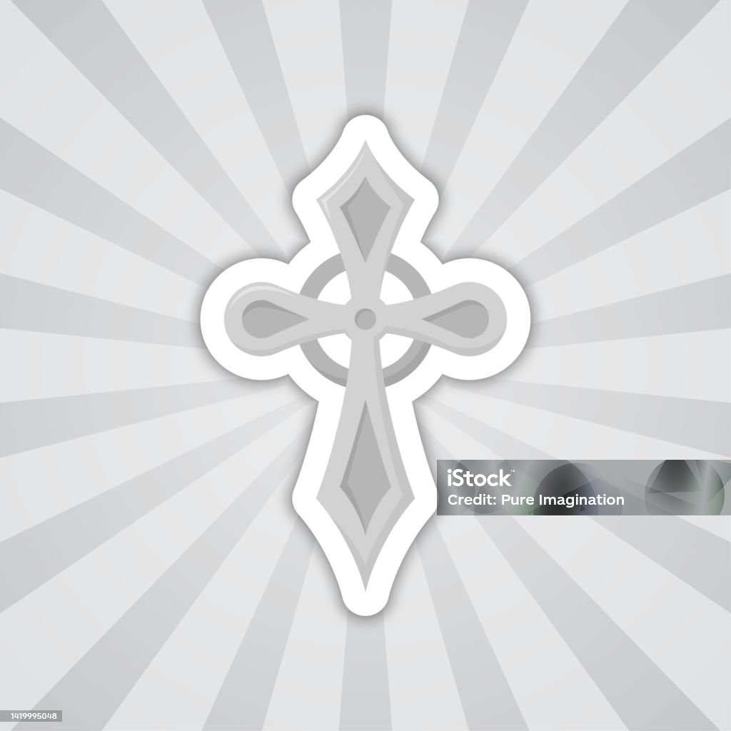 Anglican Sticker Design Note Sticker With Christian Cross Vector Stock Illustration - Download ...