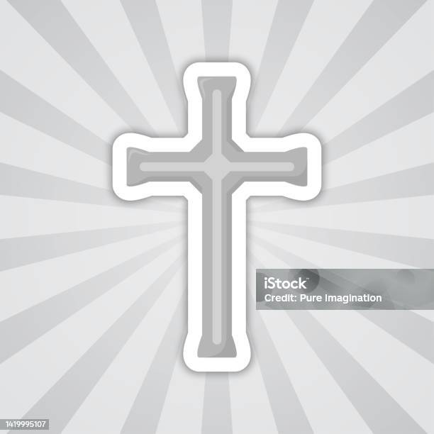 Anglican Sticker Design Note Sticker With Christian Cross Vector Stock Illustration - Download ...