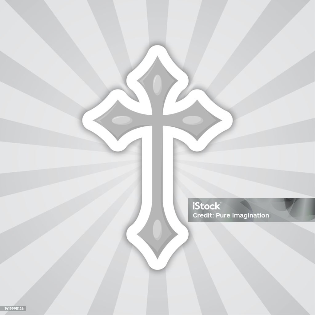 Anglican Sticker Design Note Sticker With Christian Cross Vector Stock Illustration - Download ...
