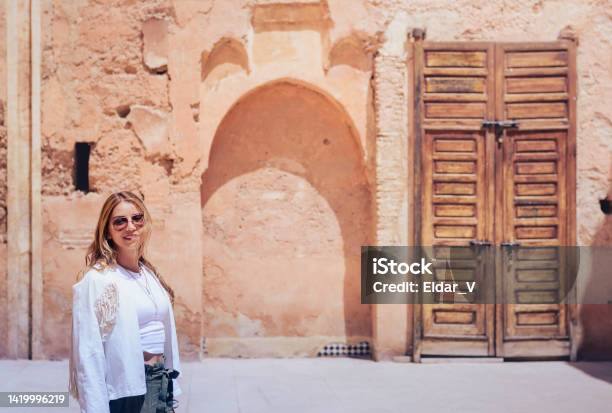 Woman In Morocco Palace Stock Photo - Download Image Now - Admiration, Adult, Adults Only