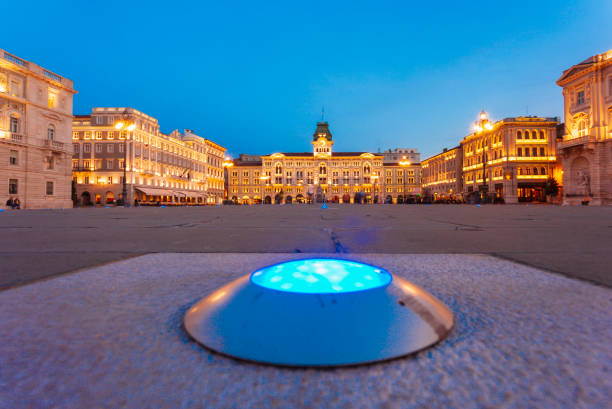 Piazza Unita d'Italia and Palazzo del Municipio Trieste, Italy trieste stock pictures, royalty-free photos & images