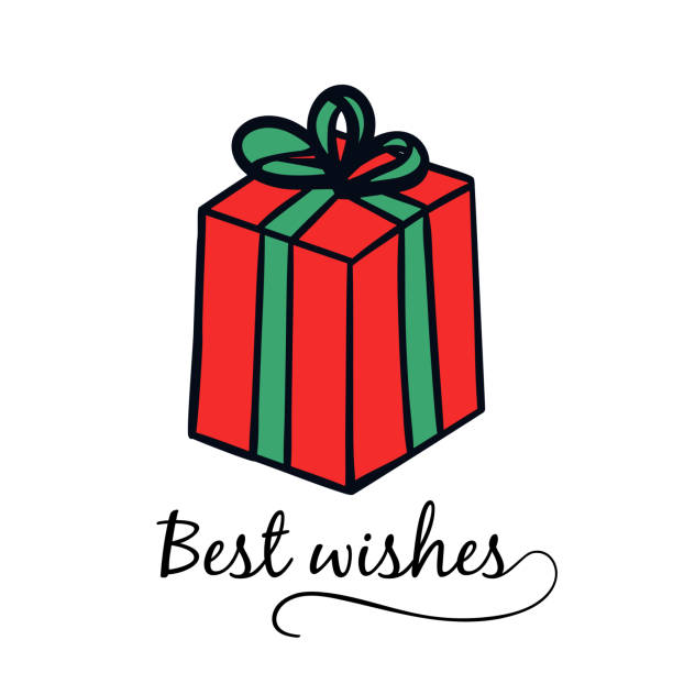 поздравляем с рождеством, днем рождения, поздравительной открыткой, рекламным баннером, купоном и дизайном подарочного сертификата. подар� - jubilee bow gift red stock illustrations