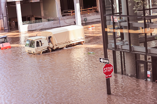 River flood in the city Of Philadelphia
