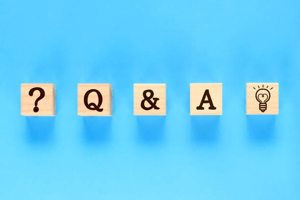 istock Blocks placed on a blue background are marked Q, 