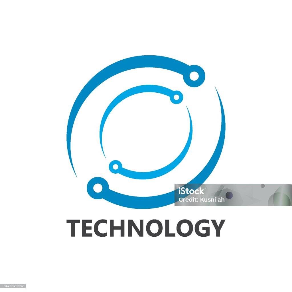 Vector Logo Technology Concept Illustration Stock Illustration ...
