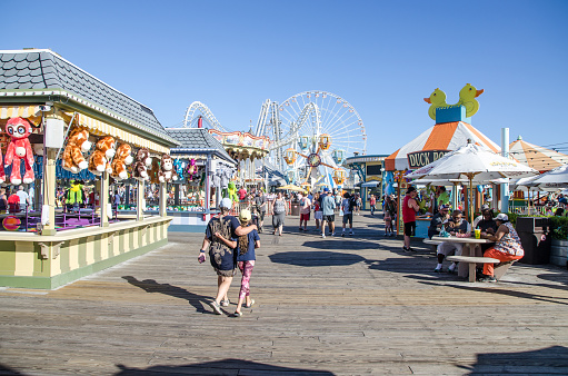 Amusement park in Wildwood during summer day