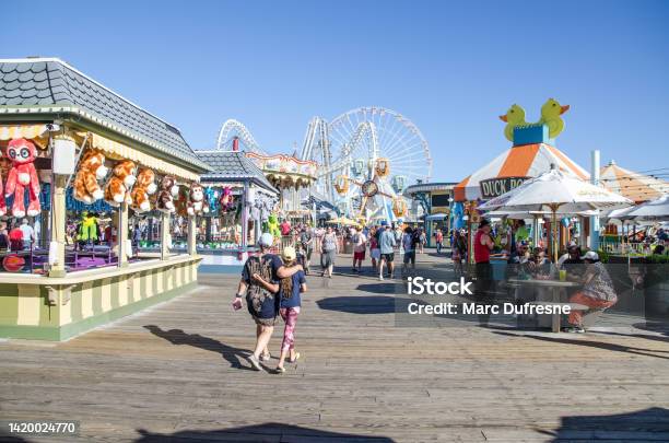 Amusement Park In Wildwood Stock Photo - Download Image Now - Rollercoaster, Wildwood - New Jersey, Amusement Park