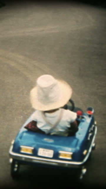 60's 8mm footage - Driving Children's Vehicles