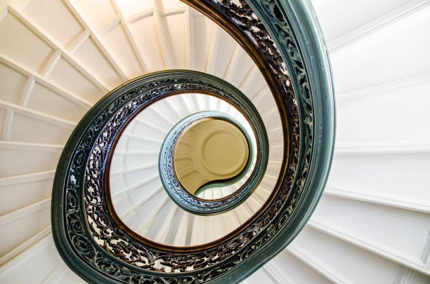 High angle view of a staircase