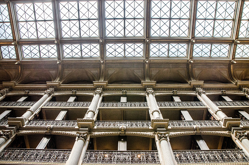 Big room of George Peabody Library in Baltimore