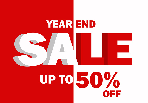 can be used for posters or banners with the concept of year-end discounts