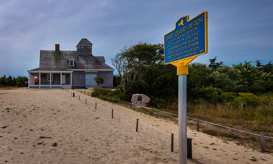 Amagansett U.S. Life-Saving Station where U.S. Coast guardsman John Cullen was stationed on June 13, 1942, when he encountered  four German saboteurs on the Amagansett beach just after midnight.  This building, also referred to as the U.S. Coast Guard Station, was originally built in 1902.  It has since been restored, and is now the home of the Amagansett U.S. Life Saving Museum.