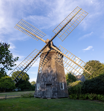 Windmill located at Home Sweet Home, historical residence of American actor and playwright John Howard Payne (1791-1852).  Located in East Hampton, Long Island, New York.