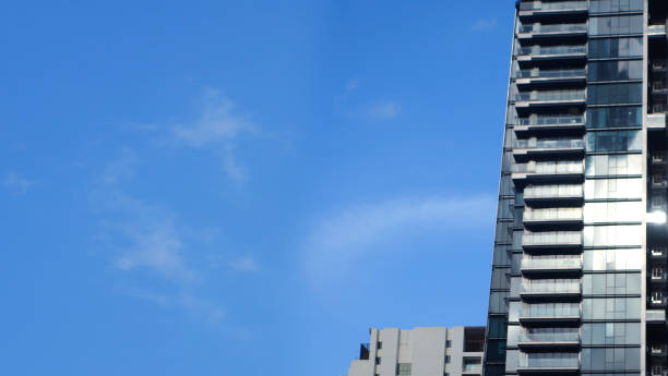 istock Close-Up modern office building.building with copy space.windows office building for background 1420040958