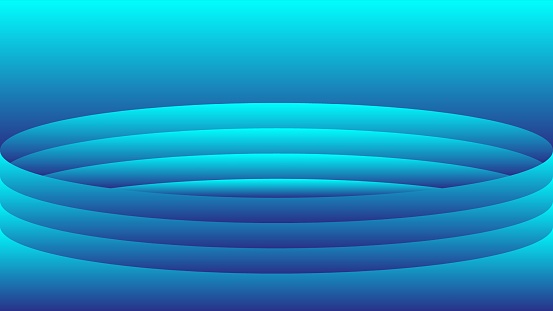 abstract background with a combination of cyan, blue, and gold lines.