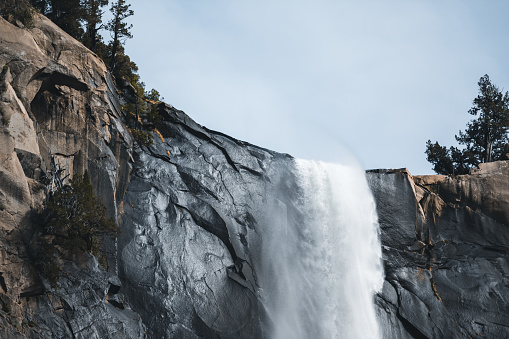 Waterfall in Yosemite National Park, California, USA, seen a day in the spring.