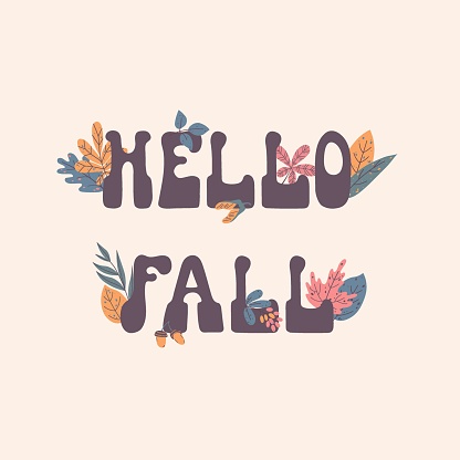 Hello Fall Letras Ilustración de Frase De Letras A Mano Hello Fall y más Vectores Libres ...