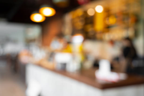 istock Abstract blur and defocused coffee shop cafe and buffet restaurant interior for background 1420052161