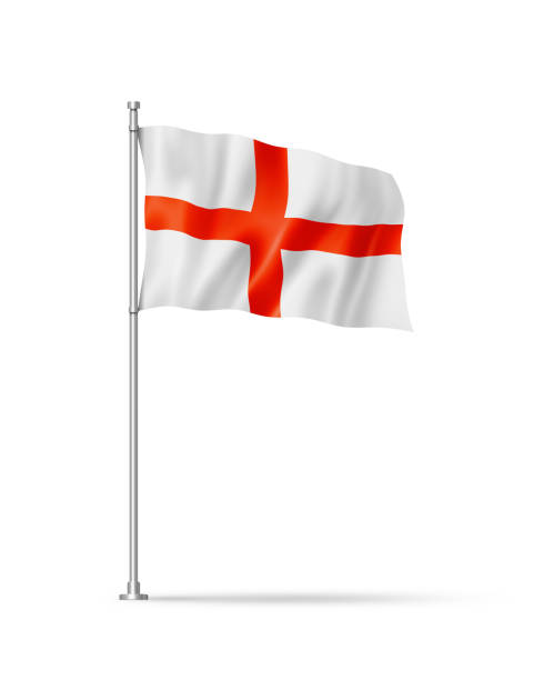 English flag isolated on white stock photo