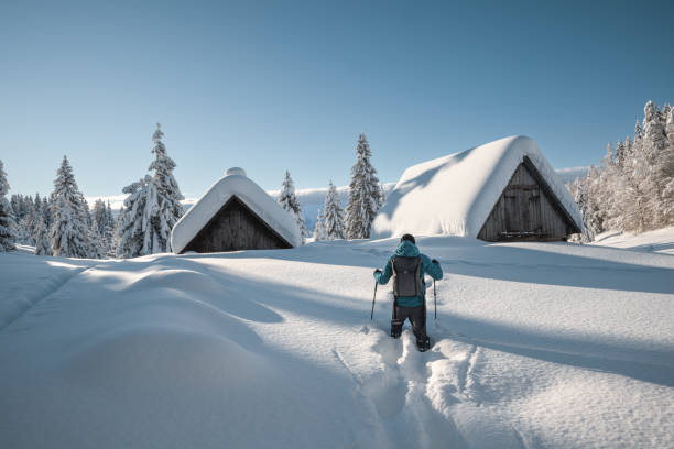 istock Winter Hiking In Fresh Snow 1420058653