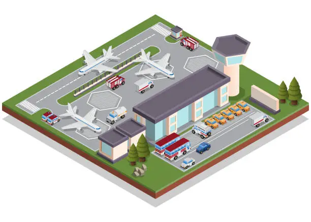 Vector illustration of Terminal of the airport.