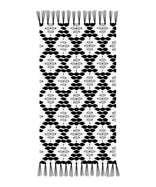 Rag rug with geometric pattern, vector illustration. Rag rug with geometric pattern, vector illustration. carpet runner stock illustrations