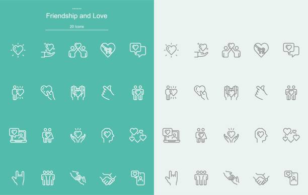 freundschaft und liebe , assistenz geschäft , gegenseitiges verständnis , dating , valentine line icons - wheelchair women outline holding hands stock-grafiken, -clipart, -cartoons und -symbole