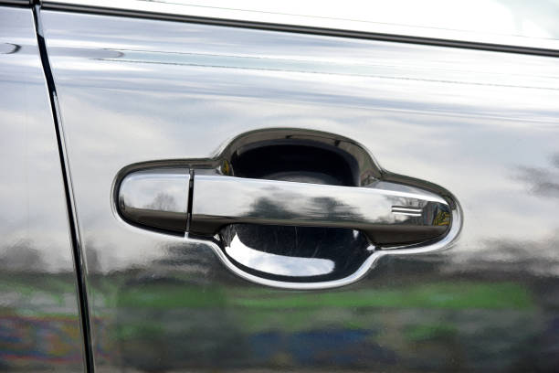 istock Handle on the passenger car door 1420068698