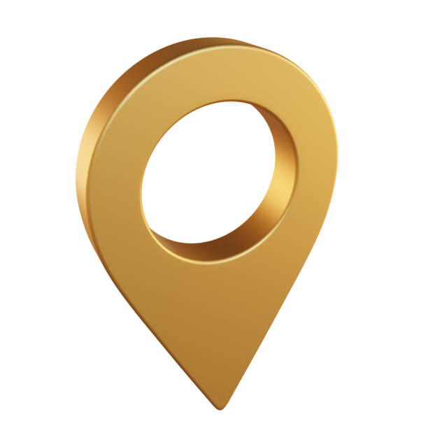 istock Gold position sign.Gold location 3d. 1420069641