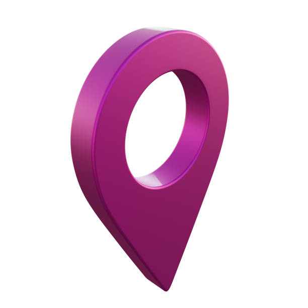 istock Pink map marker.Pink location pin. 1420069645