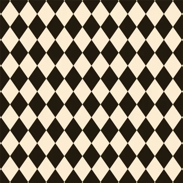 Vector illustration of Geometric rhombus pattern background. Harlequin check wallpaper.