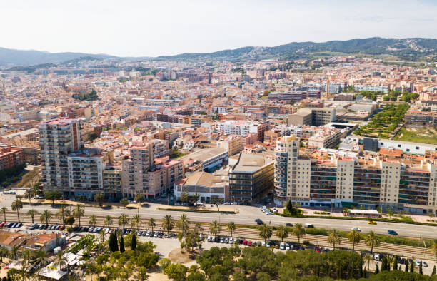 istock View from drone on summer seascape of Mataro 1420074920