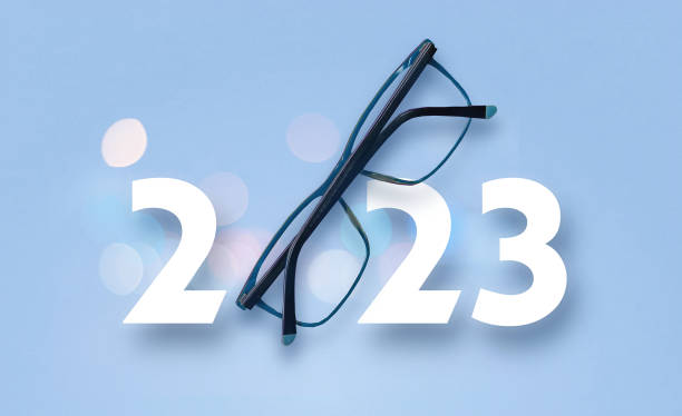 istock 2023 with glasses on isolated background 1420075259