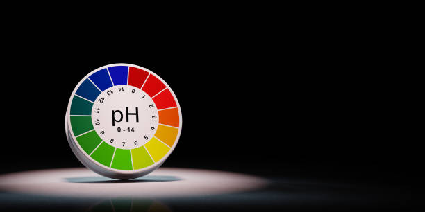 istock Litmus Paper Wheel Spotlighted on Black Background 1420079821