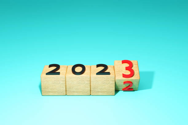 istock New year 2023 and old year 2022 with toy blocks 1420084146
