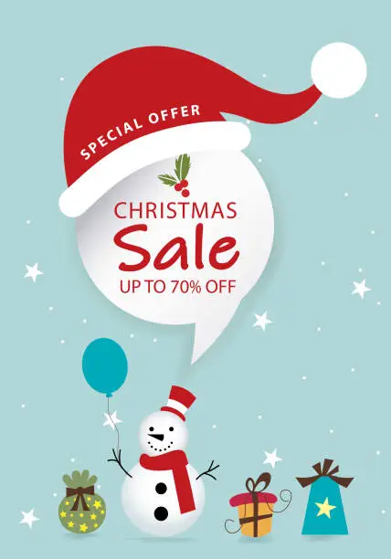 Vector illustration of Christmas Sale Promotion