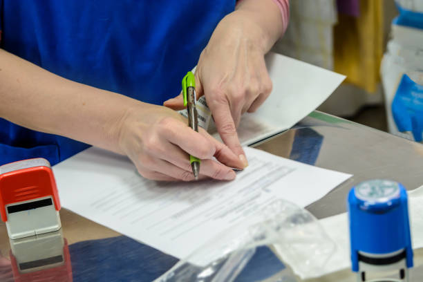 istock A veterinarian is doing some paperwork at an animal clinic. 1420085810