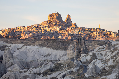 Volcanic rock formations landscape in Cappadocia, Turkey