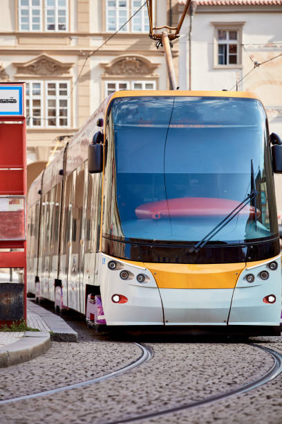 istock Tram public transportation in Praha, Czech republic. 1420092063