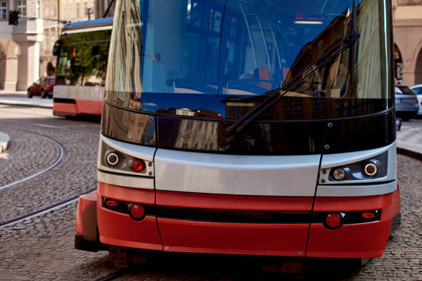 istock Tram public transportation in Praha, Czech republic. 1420092093